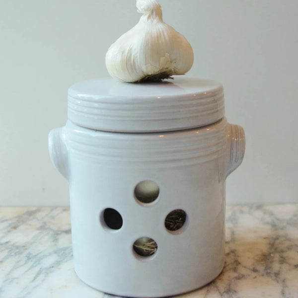 Ceramic Garlic Pot with Garlic Bulb