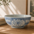 Freya Bowl styled on table with books