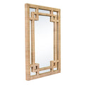 Rhodes Rattan Wall Mirror - Greek Key Design