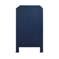 Miles Navy Texture Linen Chest - side view