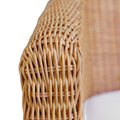 Gianna Woven Rattan Wicker Three Leg Chair - arm closeup