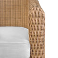 Gianna Woven Rattan Wicker Three Leg Chair - texture closeup