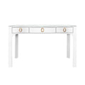 Castella White Desk with glass top