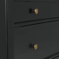 Hampton Black Side Table - hardware closeup