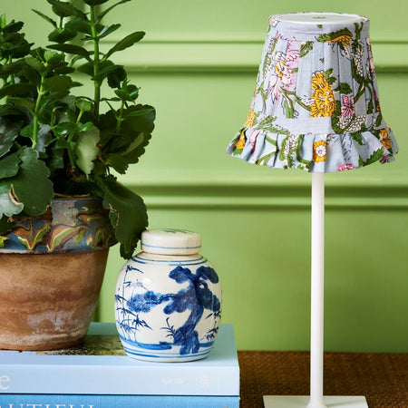 Garden Blooms LED Cordless Lamp Shade styled