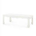 Geneva Coffee Table - bleached grasscloth