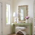 Geneva Spring Green Console Table in entry