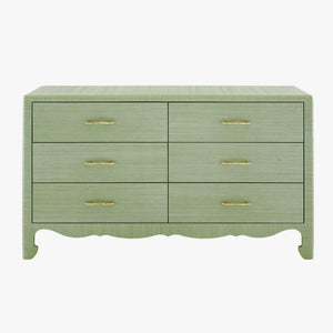 Geneva Spring Green Grasscloth Dresser