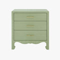 Geneva Spring Green Grasscloth Side Table