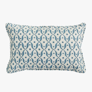 Genoa Azure Lumbar Pillow Cover