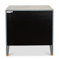 Gideon Grey Shagreen 2 Drawer Nightstand - back view