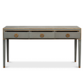 Gideon Grey Shagreen Console - three drawers open