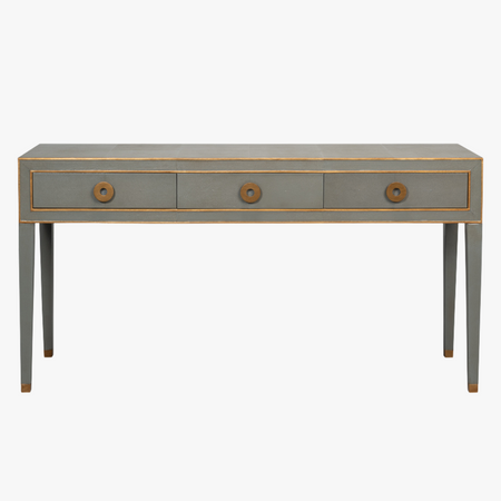 Gideon Grey Shagreen Console