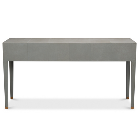 Gideon Grey Shagreen Console Table - back view