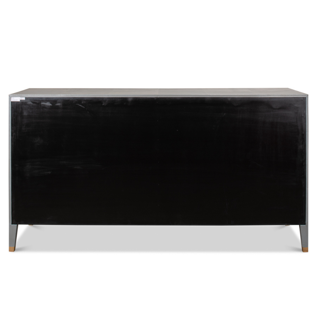 Gideon Grey Shagreen Double Dresser - back view