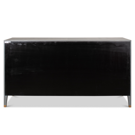 Gideon Grey Shagreen Double Dresser - back view
