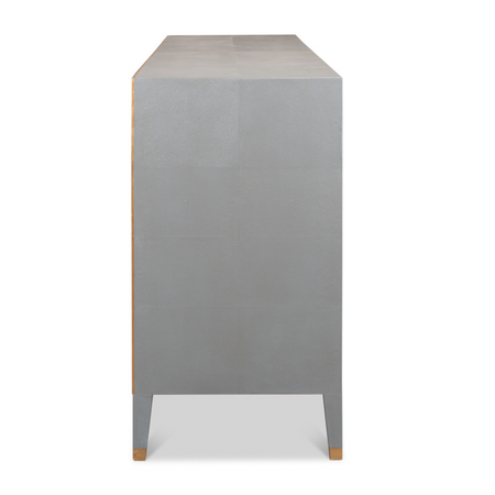 Gideon Grey Shagreen Double Dresser - side view