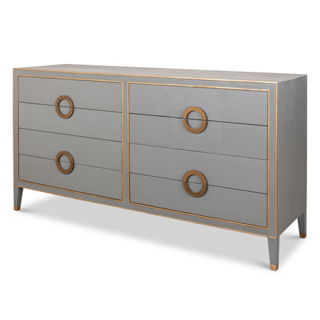 Gideon Grey Shagreen Double Dresser