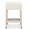 Gideon Ivory Shagreen Bedside Table back view