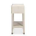 Gideon Ivory Shagreen Bedside Table Side view