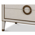 Gideon Ivory Shagreen Double Dresser leg details