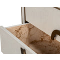 Gideon Ivory Shagreen Double Dresser paper lined drawers