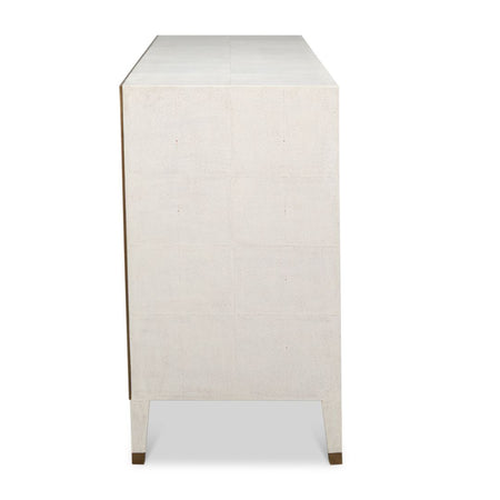 Gideon Ivory Shagreen Double Dresser side view