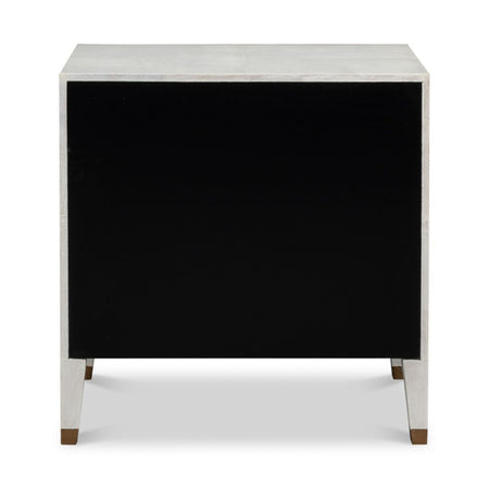 Gideon Ivory Shagreen Nightstand back view