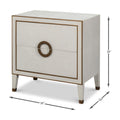 Gideon Ivory Shagreen Nightstand dimensions