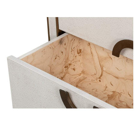 Gideon Ivory Shagreen Nightstand drawer liner