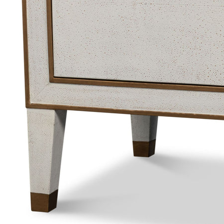 Gideon Ivory Shagreen Nightstand leg detail