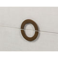 Gideon Ivory Shagreen Nightstand round drawer pull closeup
