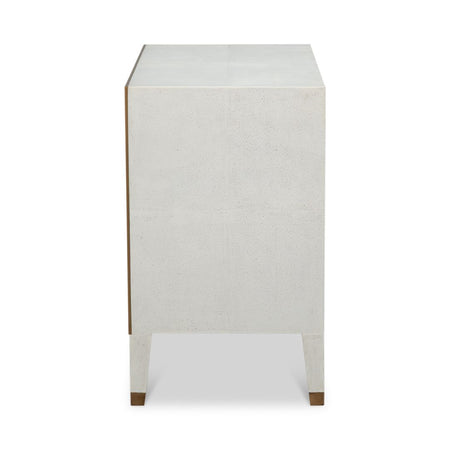 Gideon Ivory Shagreen Nightstand side view