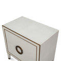 Gideon Ivory Shagreen Nightstand top view