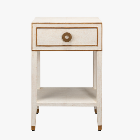 Gideon Ivory Shagreen Side Table