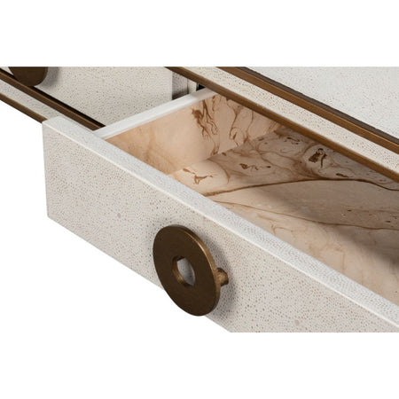 Gideon Ivory Shagreen Writing Desk paper drawer liner