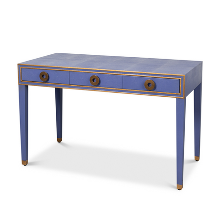 Gideon Marine Shagreen Desk with gold details