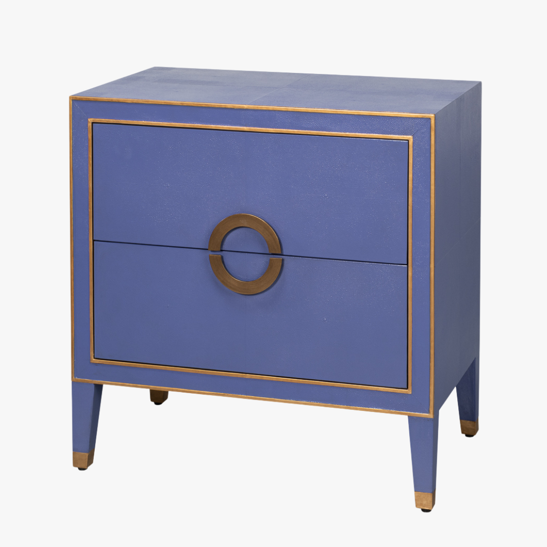 Gideon Marine Shagreen Nightstand by Dear Keaton