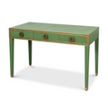 Gideon Verde Shagreen Desk - Embossed Leather