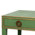 Gideon Verde Shagreen Desk Gold Corner Details