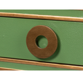 Gideon Verde Shagreen Desk Gold Round Drawer Hardware