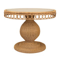 Gigi Round Dining Table - woven rattan 40" dia