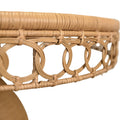 Gigi Round Dining Table - woven rattan apron ring closeup