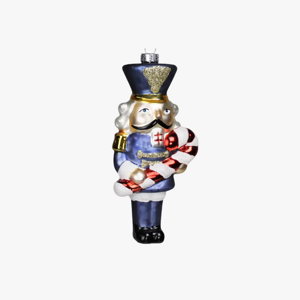 Glass Nutcracker Ornament