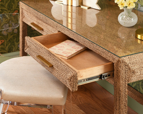 Bayview Woven Rope Desk - Designer Home Office - Dear Keaton