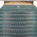 Glenenden Ceramic Table Lamp ribbed detail on base 