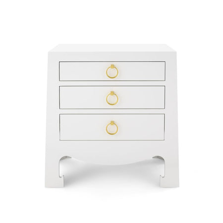 Gracie Matte White Lacquered Side Table 