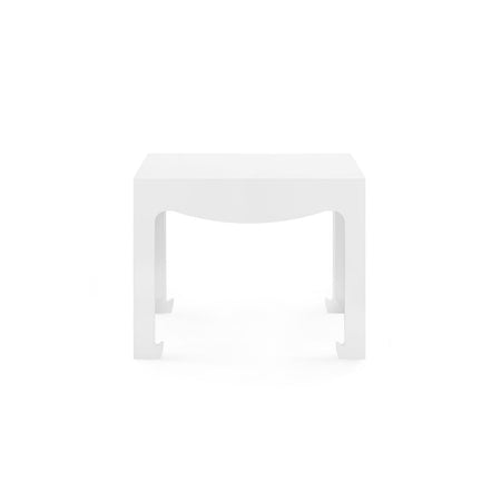 Gracie Matte White Lacquered Tea Table