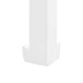 Gracie Matte White Lacquered Tea Table Chow Leg