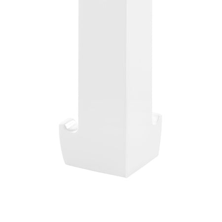 Gracie Matte White Lacquered Tea Table Chow Leg
